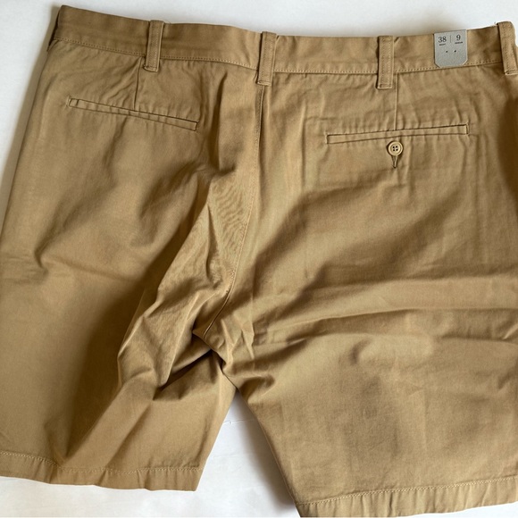 NWT J.Crew Men’s khaki shorts chino size 38 inseam 9 flat front black label - Picture 6 of 9